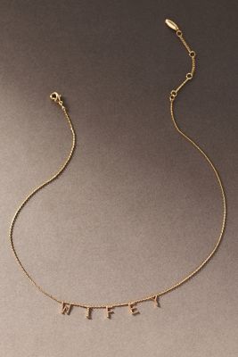 By Anthropologie Blocked Wifey Necklace