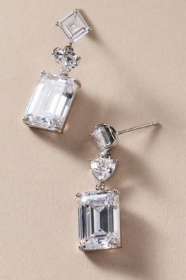 By Anthropologie Mixed Stone Drop Earrings