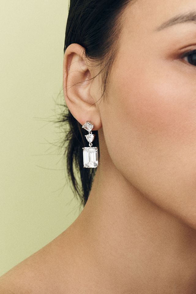 By Anthropologie Mixed Stone Drop Earrings #1