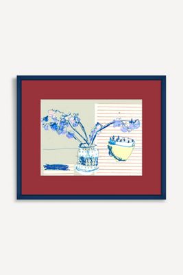 Sweet Peas and Yellow Bowl Wall Art