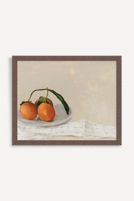 Orange and Linen Wall Art