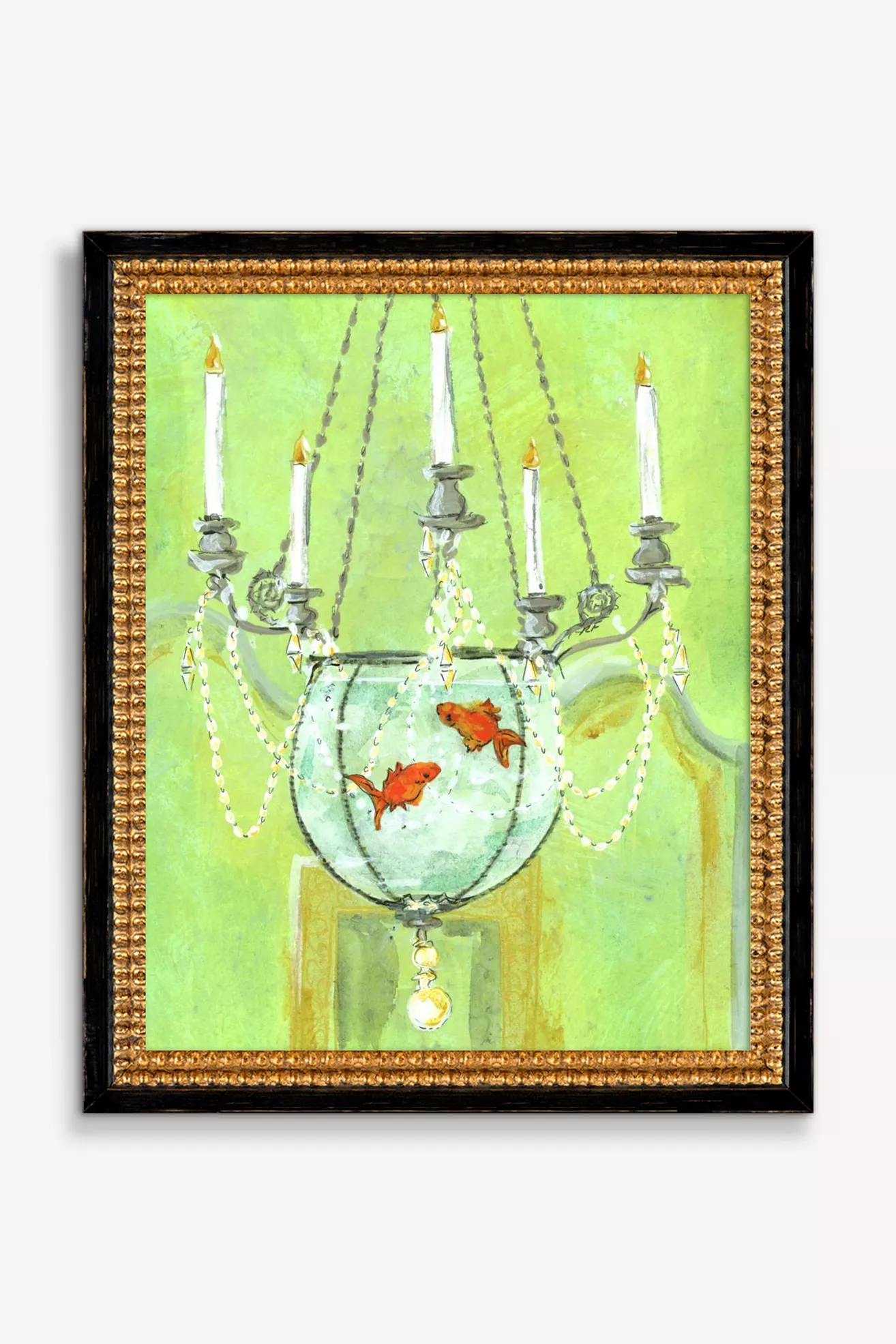 Antique Goldfish Chandelier Wall Art