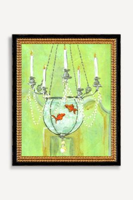 Antique Goldfish Chandelier Wall Art