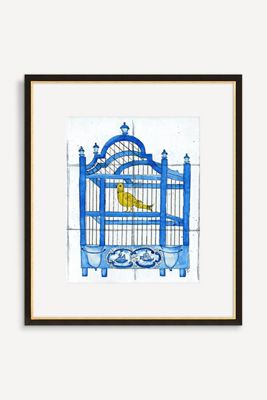 Sailors Birdcage with Yellow Bird Wall Art