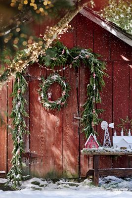 Terrain Faux Skinny Pine Wreath
