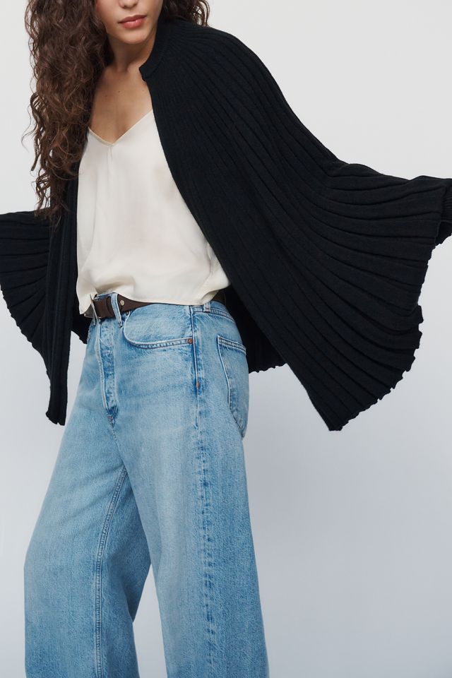 Mare Mare Ribbed Open Shawl Cardigan #1