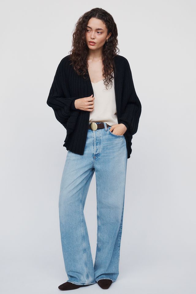 Mare Mare Ribbed Open Shawl Cardigan #2