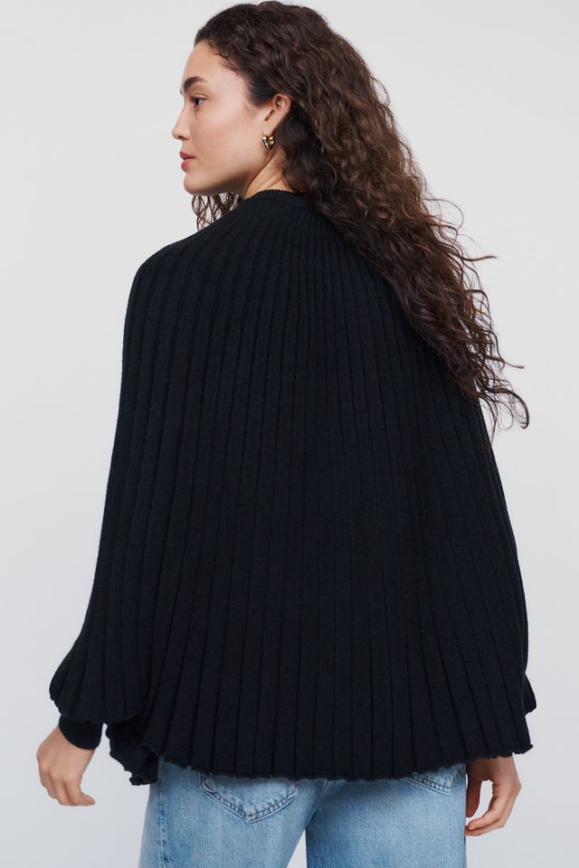Mare Mare Ribbed Open Shawl Cardigan #3