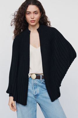 Mare Mare Ribbed Open Shawl Cardigan