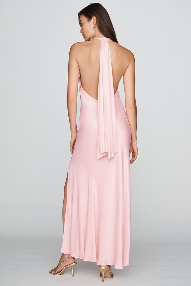 BHLDN High-Neck Satin Maxi Dress #1