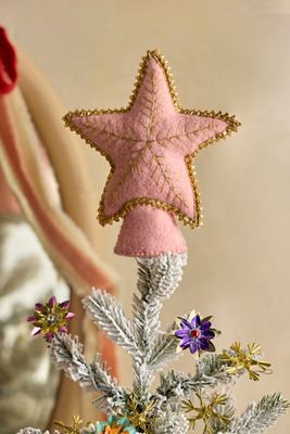 Terrain Pink Felt Star Tree Topper