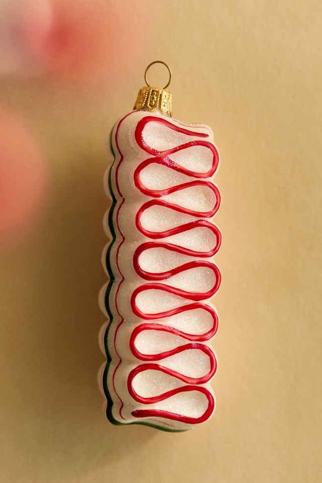 Ribbon Candy Glass Ornament #1