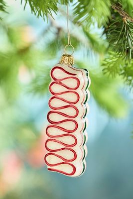Ribbon Candy Glass Ornament