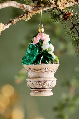 Succulent Planter Glass Ornament