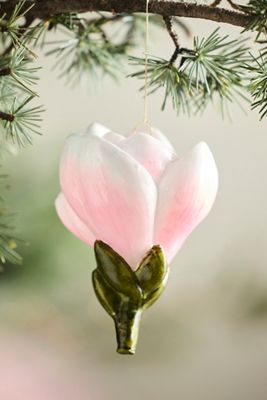 Magnolia Glass Ornament