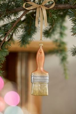 Terrain Paint Brush Glass Ornament