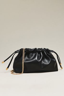 Maeve Cinched Leather Clutch