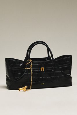 Maeve Dachshund Metal Charm Tote Bag