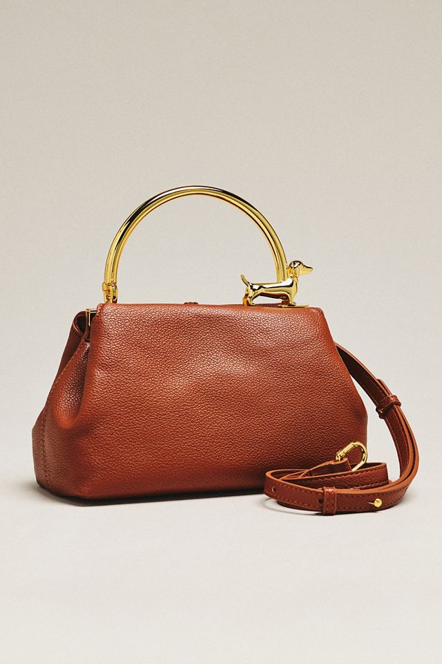 JW PEI Bruna Dachshund Metal Top Handle Satchel #1