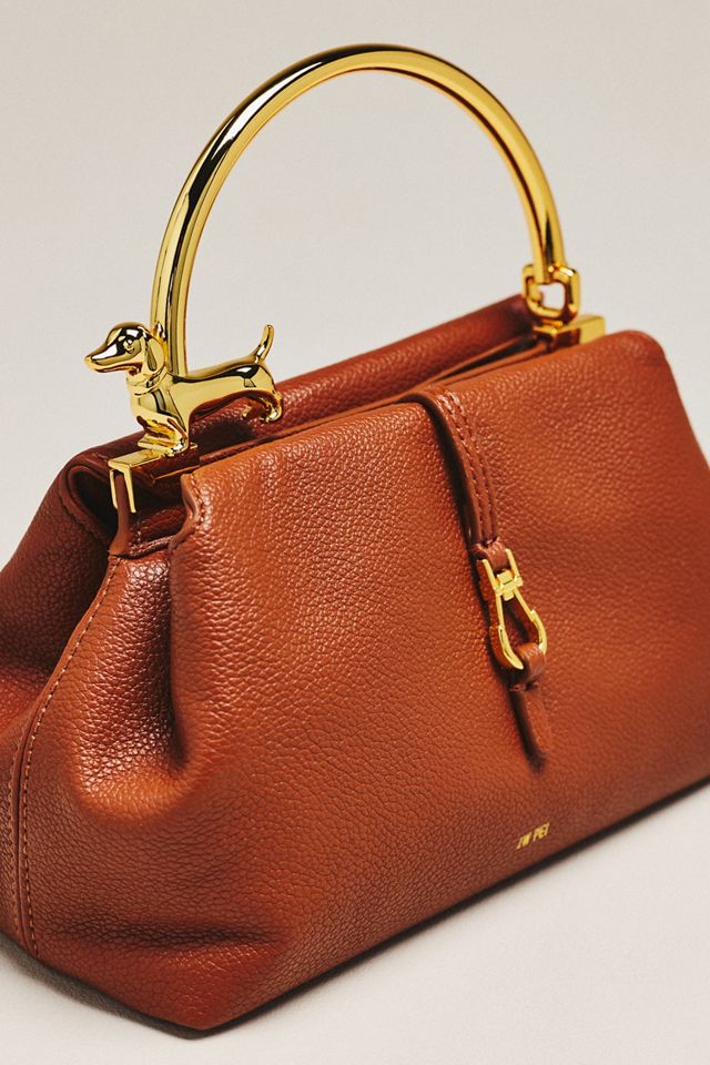 JW PEI Bruna Dachshund Metal Top Handle Satchel #2
