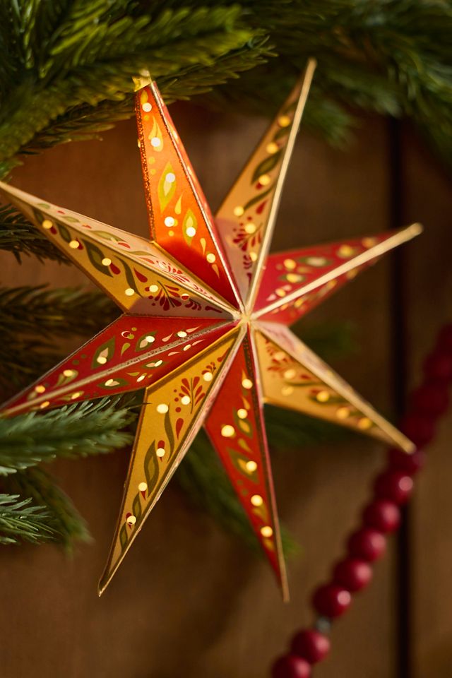 Patterned Paper Star Lights #1