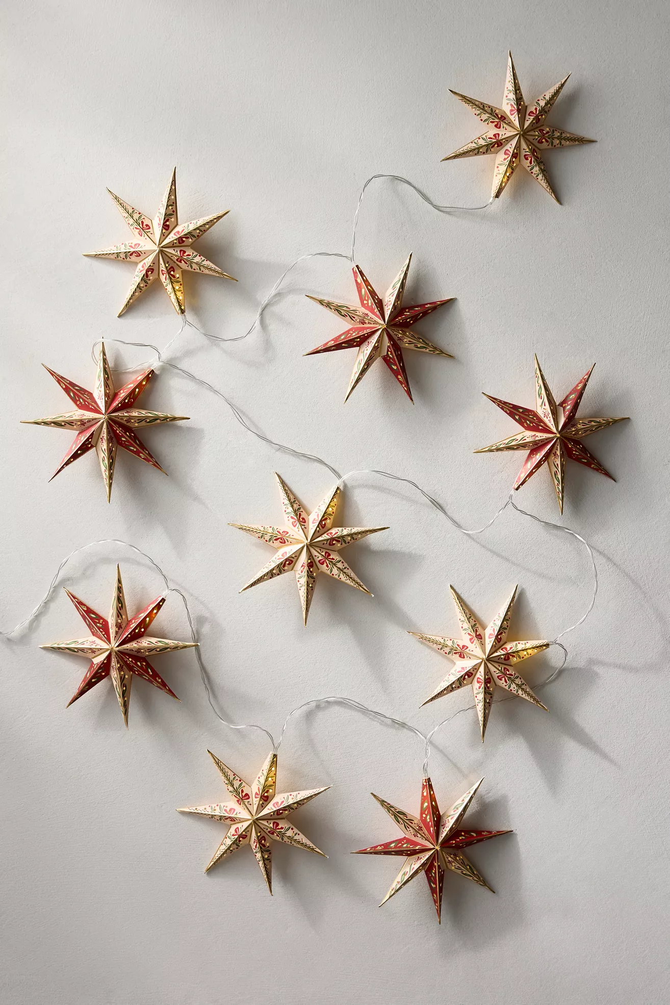 Terrain Patterned Paper Star Lights - thumbnail 4
