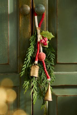 Bell + Charm Fabric Doorknob Ornament