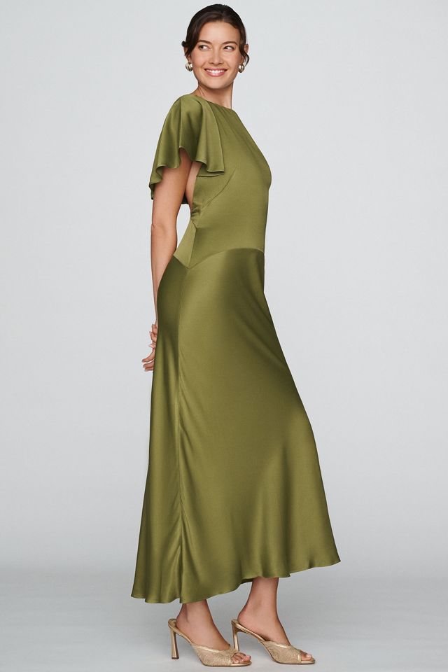 BHLDN Cape Sleeve Cutout Maxi Dress #3