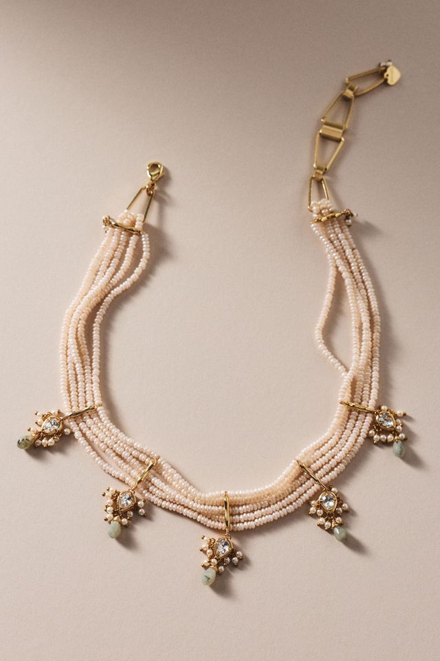 By Anthropologie Weddings Ghost Ranch Beaded Necklace #1
