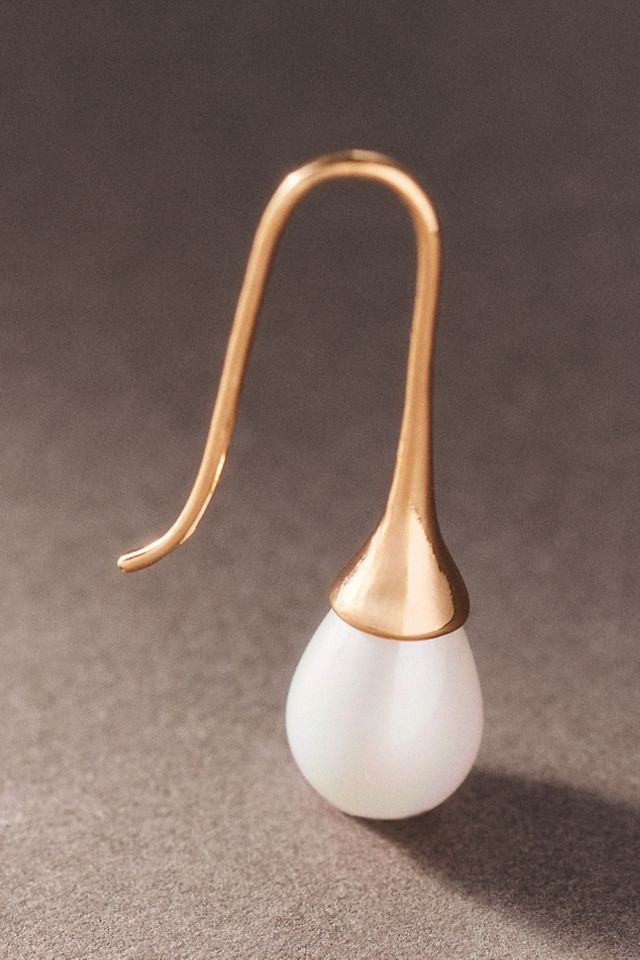 By Anthropologie Pearl Drop Earrings #1