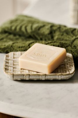 Cane Ceramic Woven Soap Dish