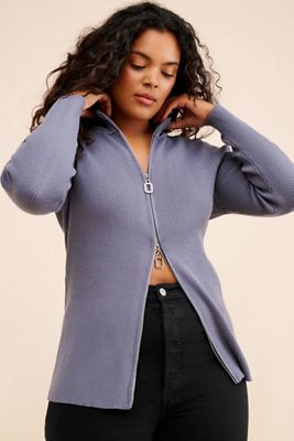 Eloquii Two Way Zipper Sweater | Anthropologie