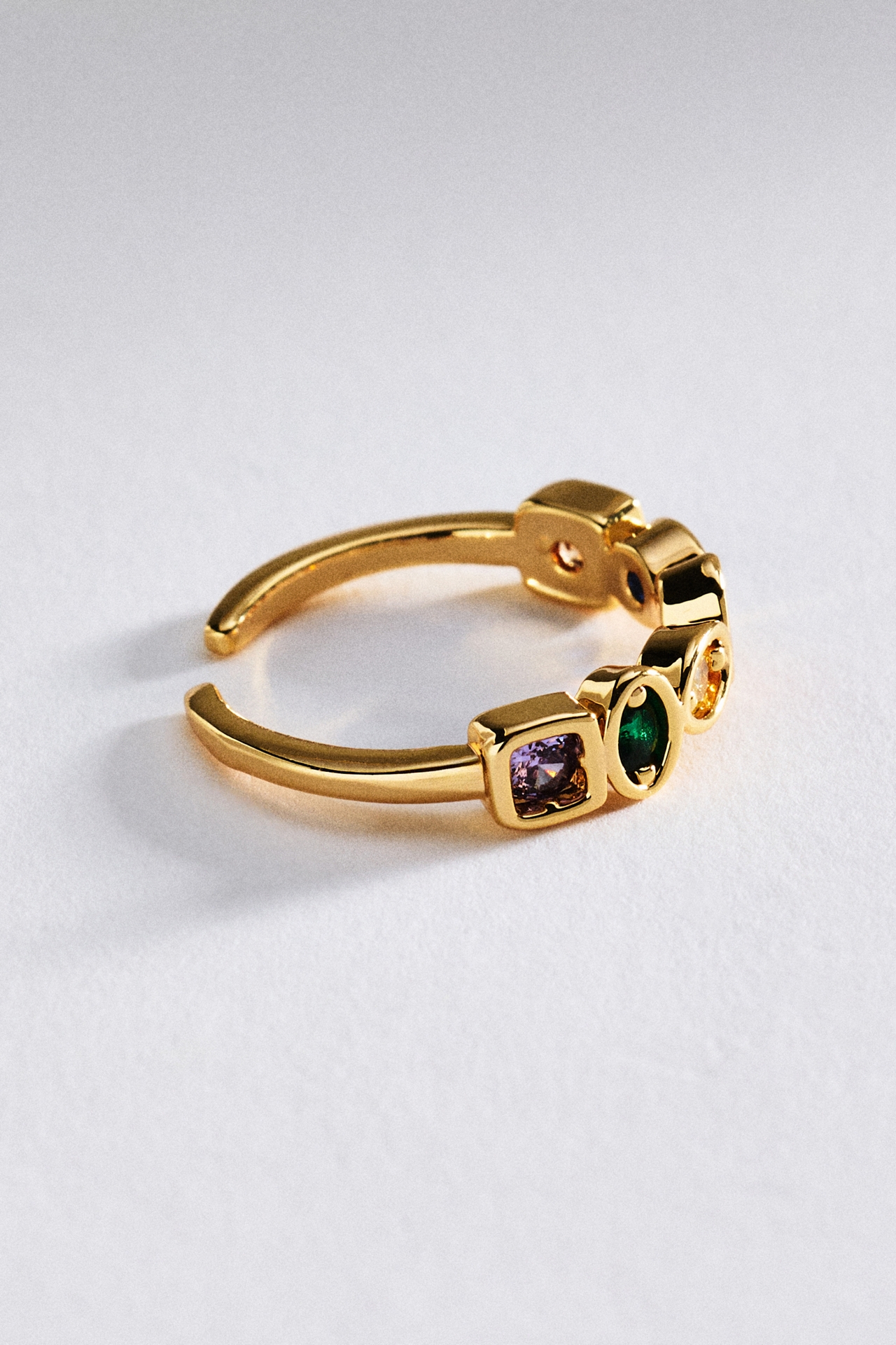 Colorful Bezel Band Ring