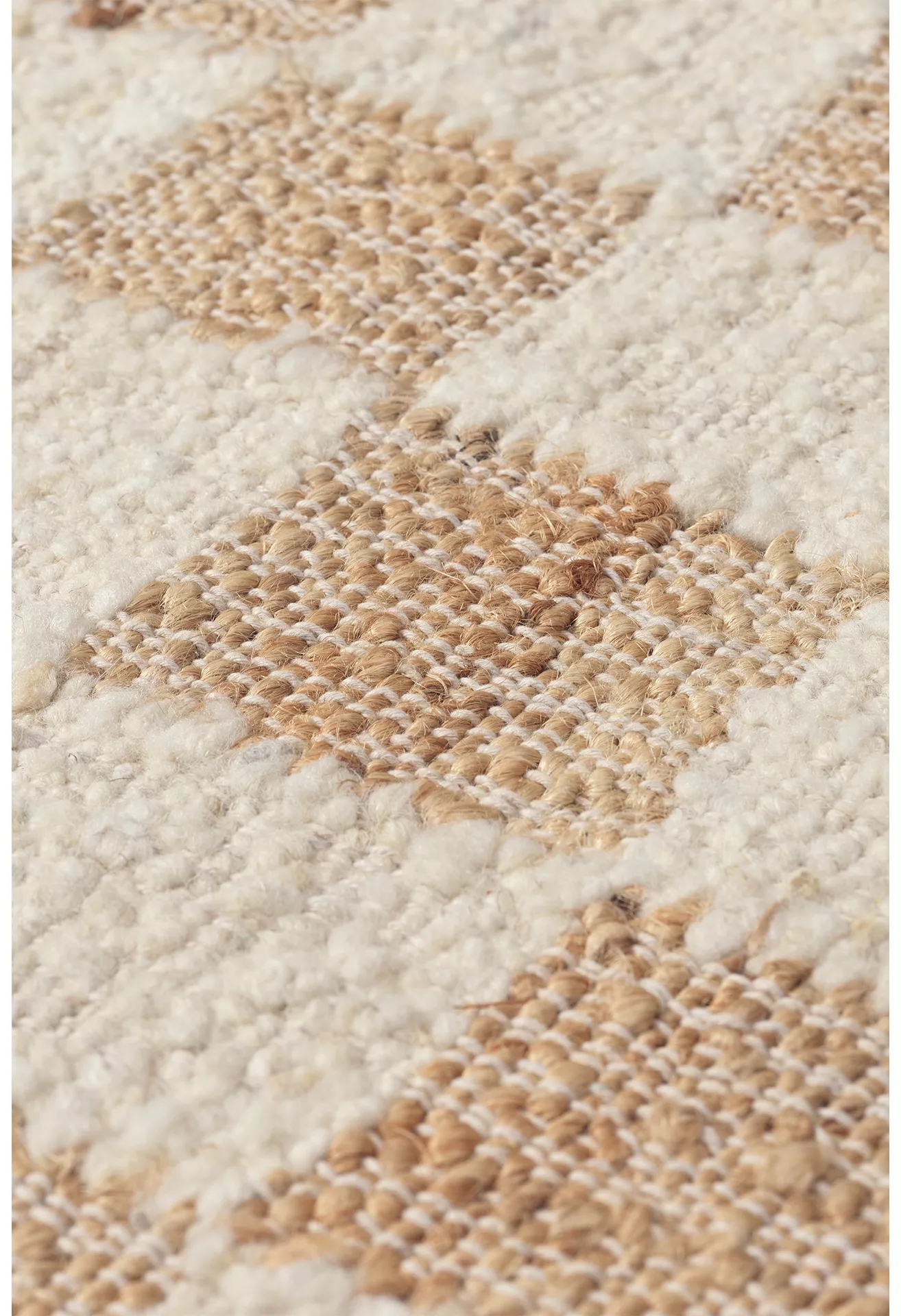 Ferm Living Flatwoven Checkered Wool Jute Rug - thumbnail 3