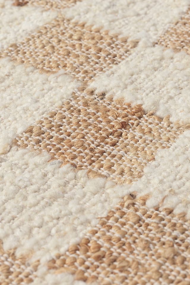 Ferm Living Flatwoven Checkered Wool Jute Rug #2
