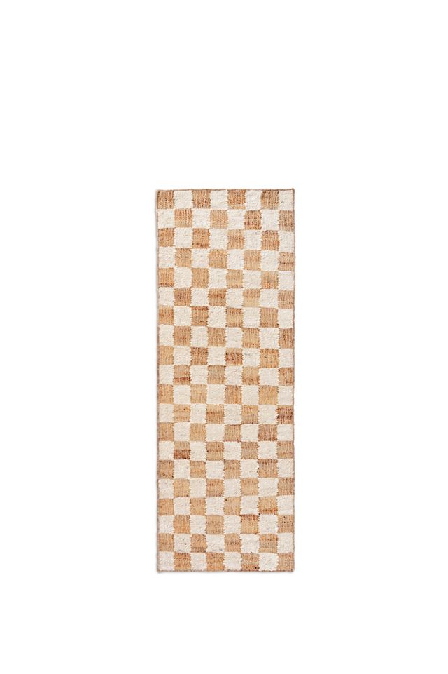 Ferm Living Flatwoven Checkered Wool Jute Rug #4