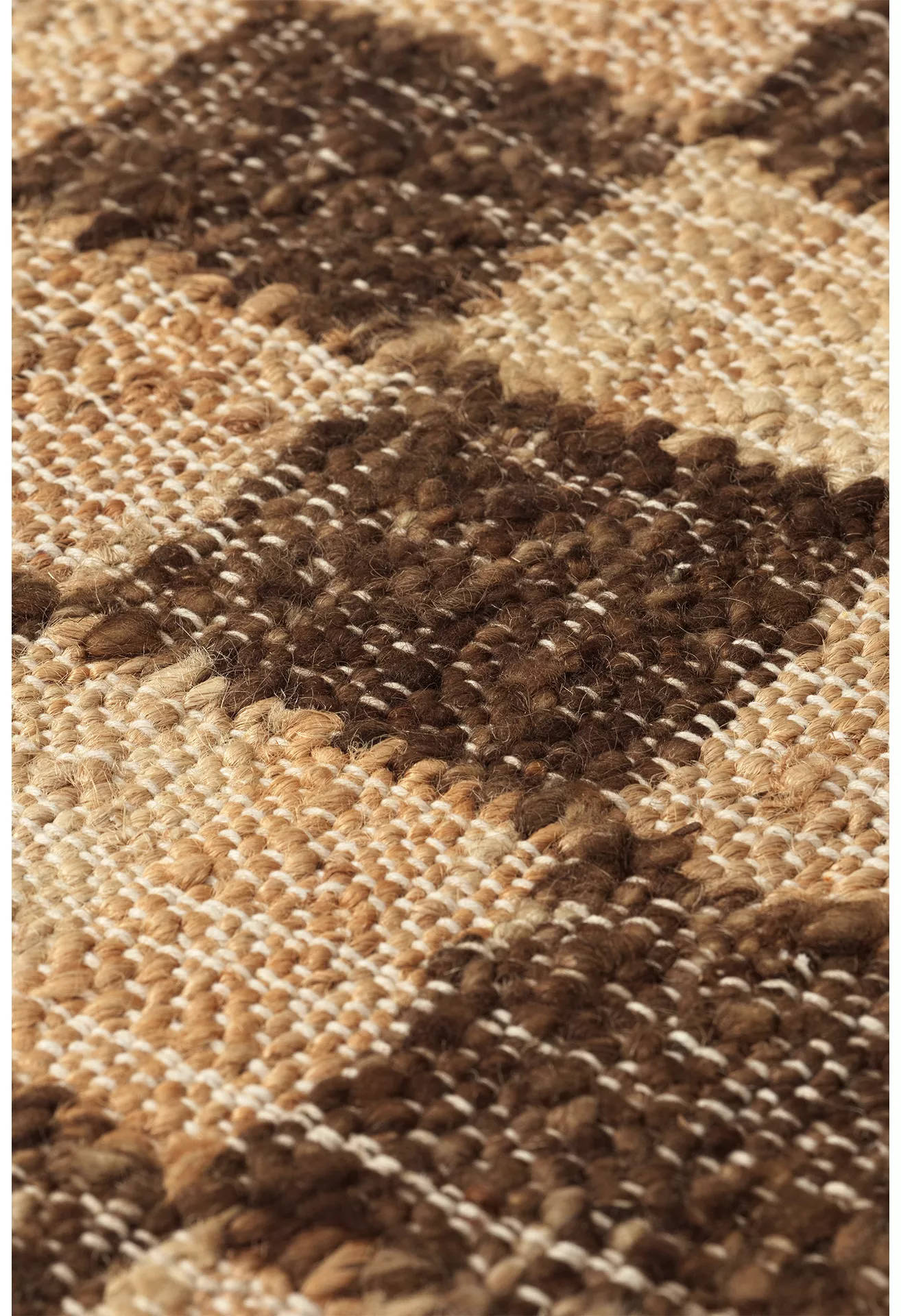 Ferm Living Flatwoven Checkered Wool Jute Rug - thumbnail 7