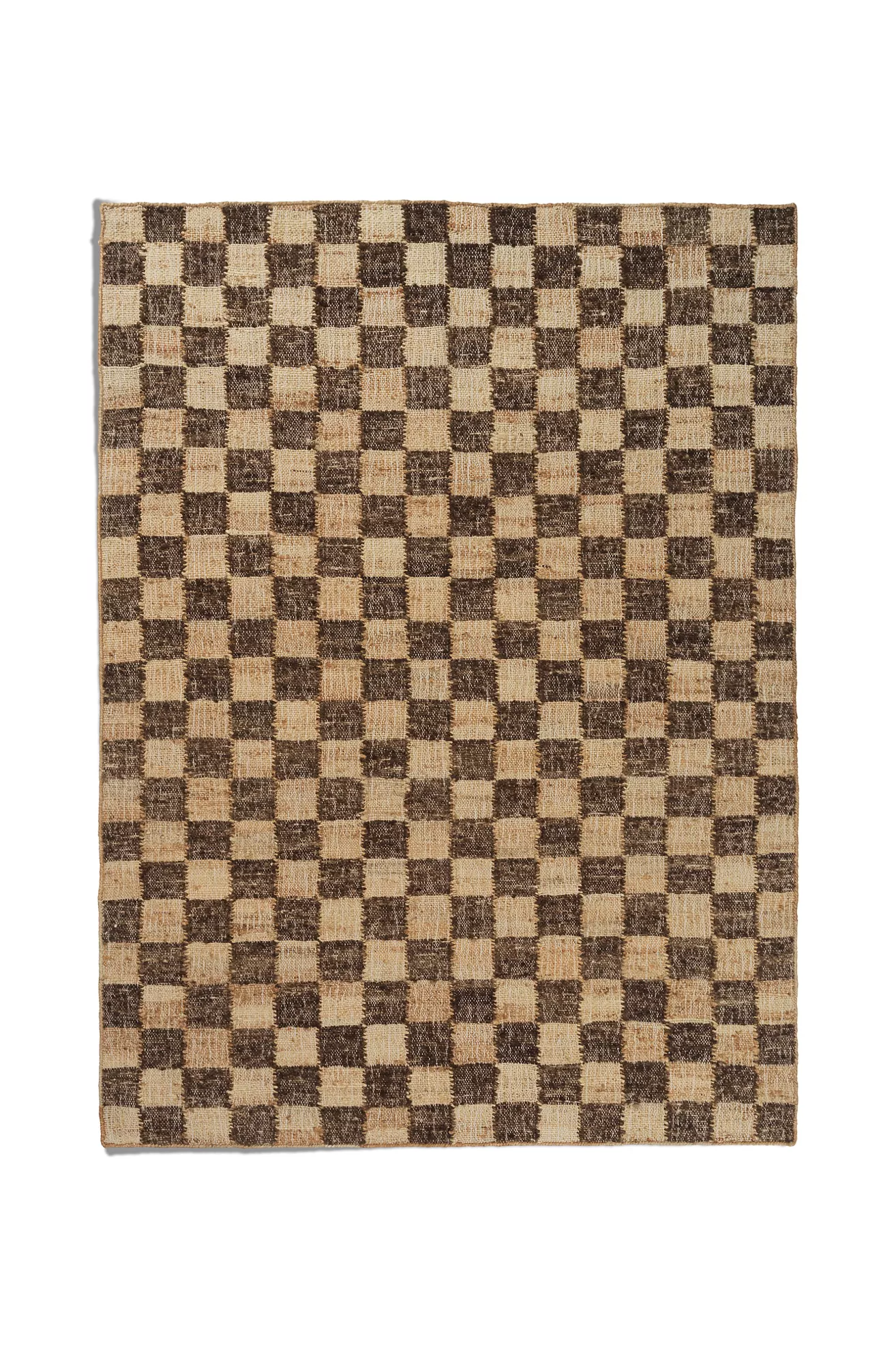 Ferm Living Flatwoven Checkered Wool Jute Rug - thumbnail 6
