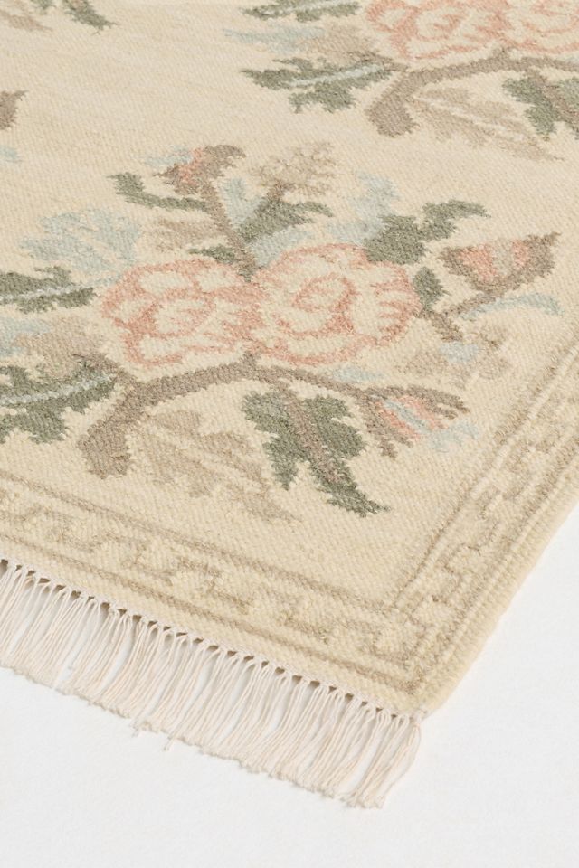 Florence Flatwoven Wool-Blend Floral Rug #1