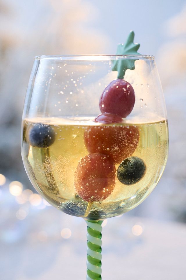 Candy Stripe Wine Glass #2