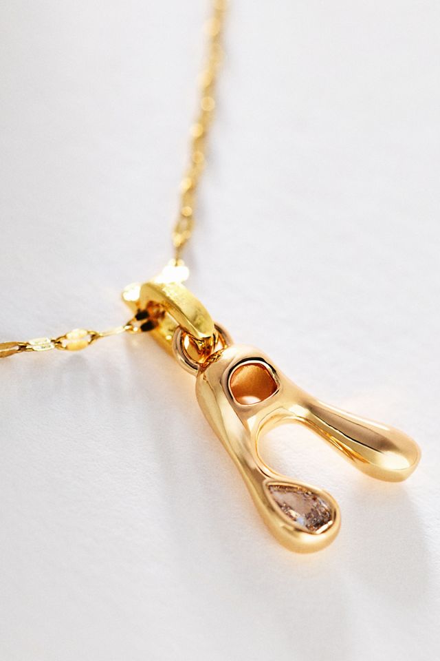 Groovy Bezel Initial Charm #2