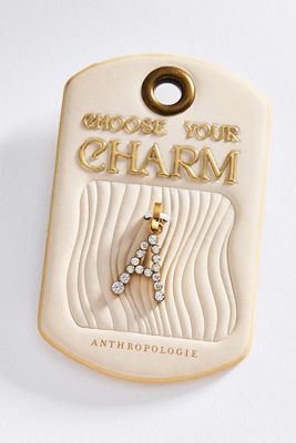 Bezel Pavé Crystal Initial Charm