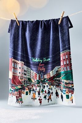 Holiday in the City Dish Towel