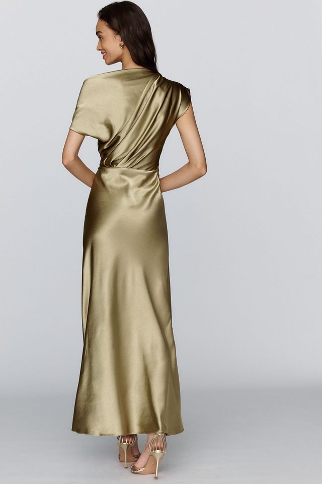 Mare Mare Asymmetrical Satin Maxi Dress #2