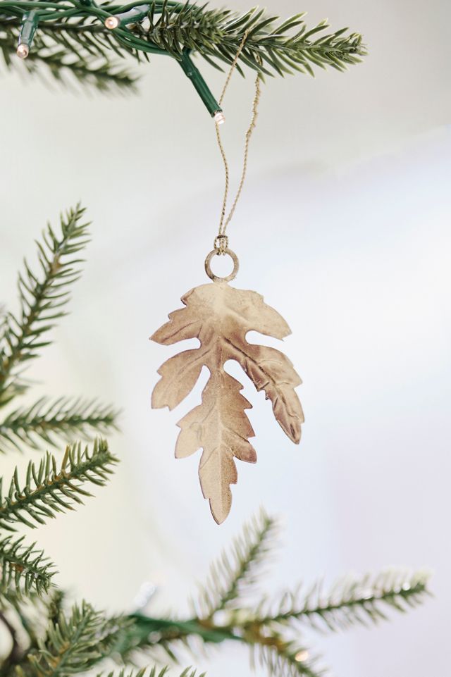 Copper Leaf Ornaments, Set of 12 #2