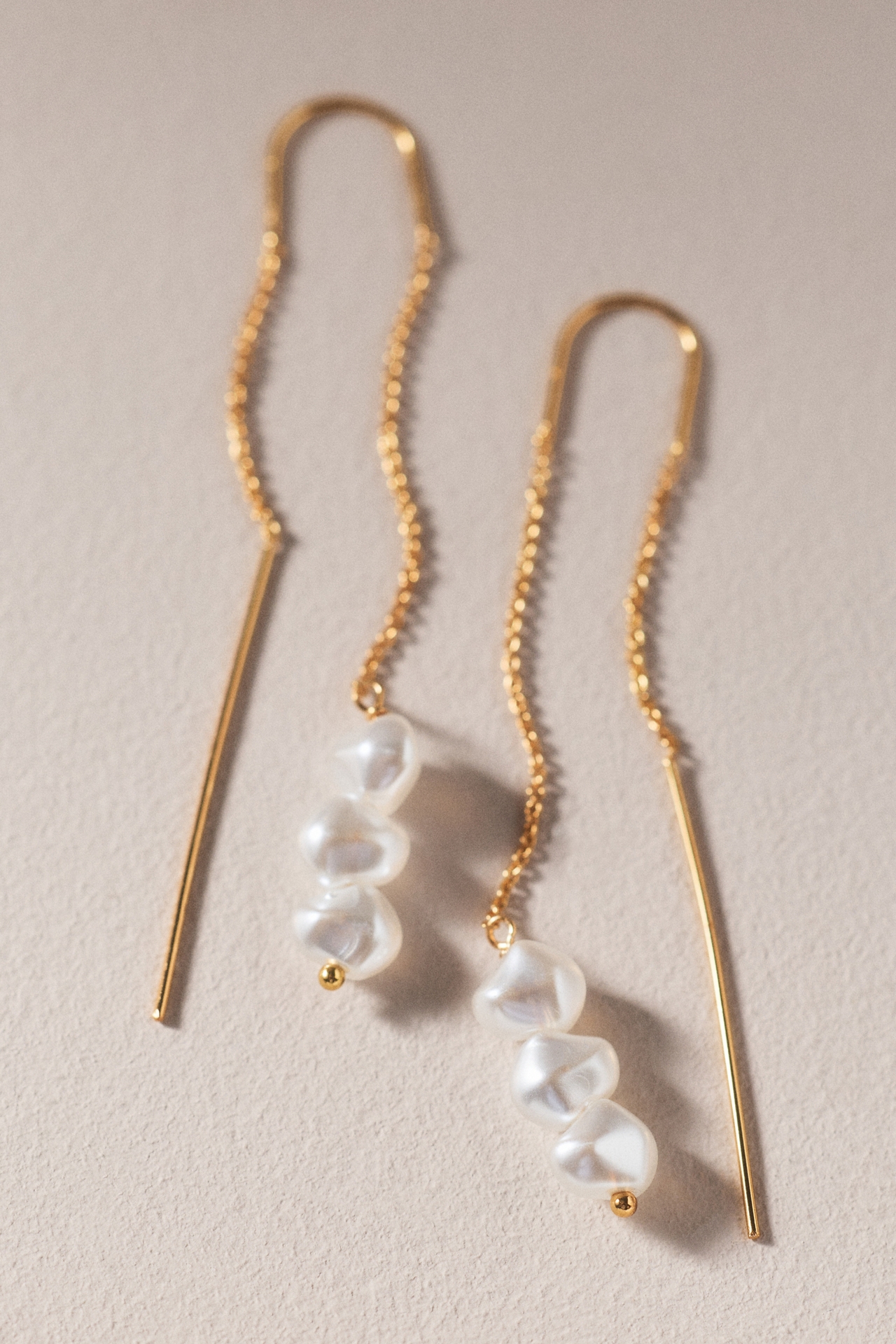 By Anthropologie Weddings 3-Pearl Threader Earrings