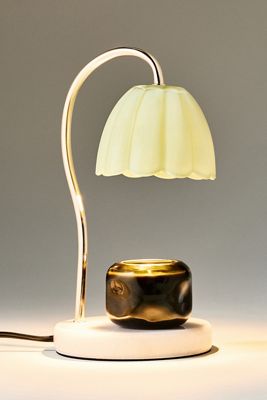 Scalloped Glass Candle Warmer Lamp