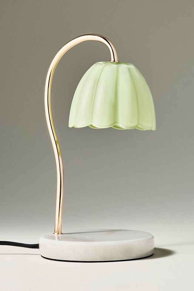 Scalloped Glass Candle Warmer Lamp #1