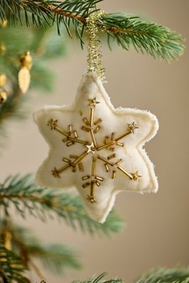 Holiday Icon Beaded Fabric Ornament