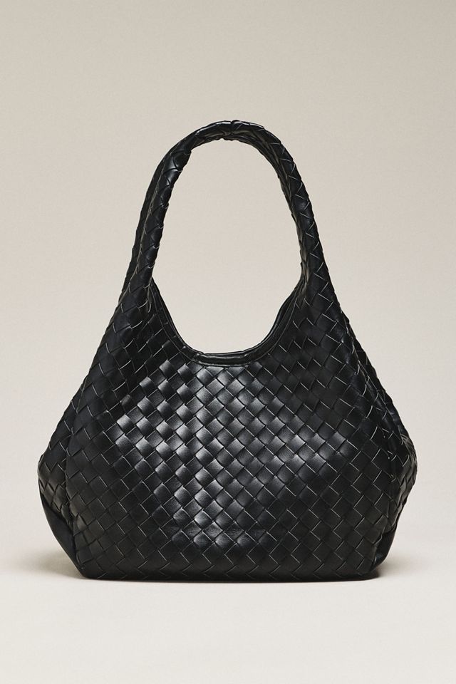 By Anthropologie Woven Faux Leather Hobo Bag #1